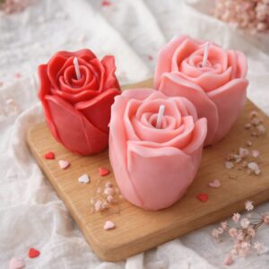 Vela Decorativa — Botão de Rosa